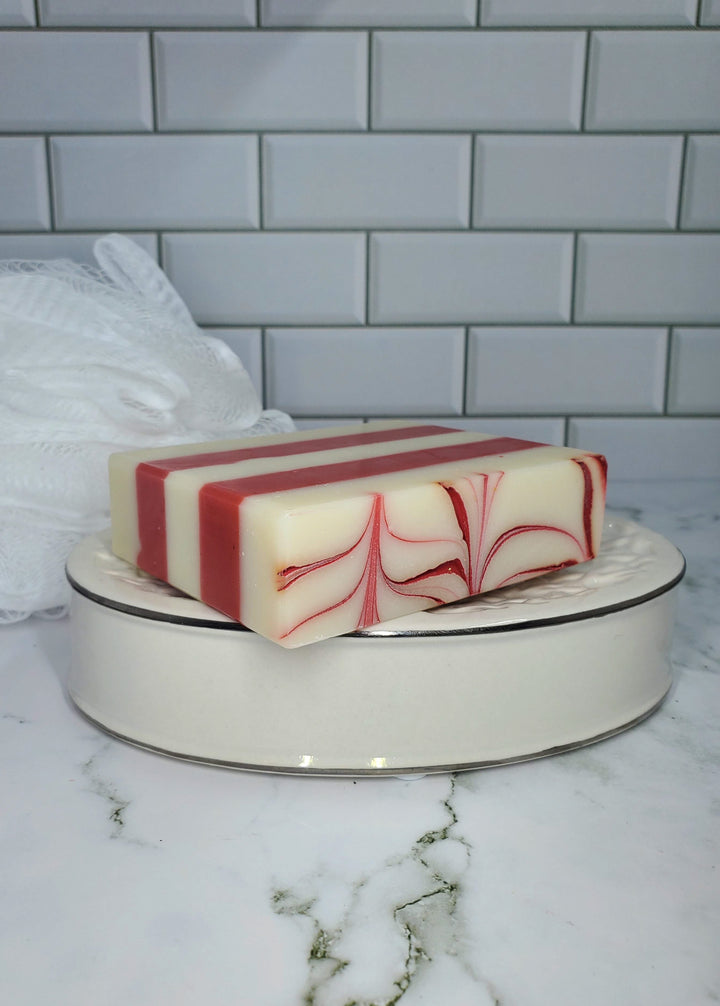 Candy Cane Soap Bar.